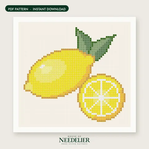 Fresh Lemons cross stitch pattern