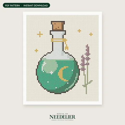 Moonlight Potion cross stitch pattern